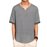 INCERUN Summer Linen Shirts Men Chinese Culture Men's Shirt Slim Short Sleeve Linen camisa masculina Men XXL Breathable Shirt